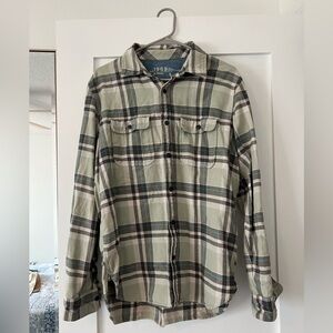 GAP Men's 100% Cotton Plaid Flannel Long Sleeve Shirt Size Large
